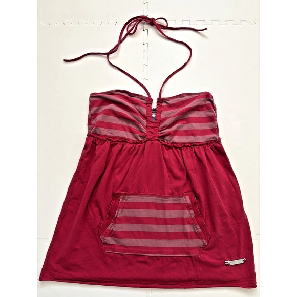 Superdry Tops - SUPERDRY Womens Y2K Halter Tank Top Retro Babydoll Empire 70s 80s 90s- Size M